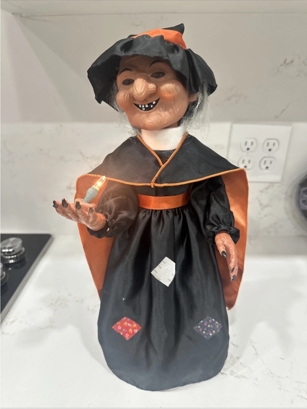 Vintage Telco Halloween Witch  With Lights & Sounds 1989- No Movement